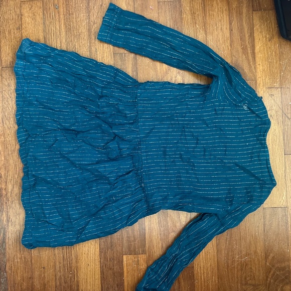 Girls Bonton Teal and Gold Party/Holiday/Special Occasion Dress - Picture 4 of 4